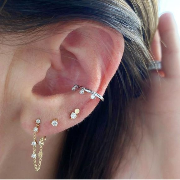 EF Collection 14k & Diamond Ear Cuff - Picture 13 of 13
